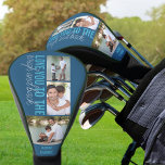 Love you to the Rough and Back 3 Photo Blue Golf Head Cover<br><div class="desc">Golf Driver Head Cover with 3 of your favorite photos. The design is lettered with Love you to the rough and back and you can further personalize with your name(s) or other custom text. The photo template is set up to display your pictures as 1x landscape horizontal and 2x vertical...</div>
