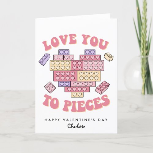 Love you to Valentines Day pieces  Holiday Card