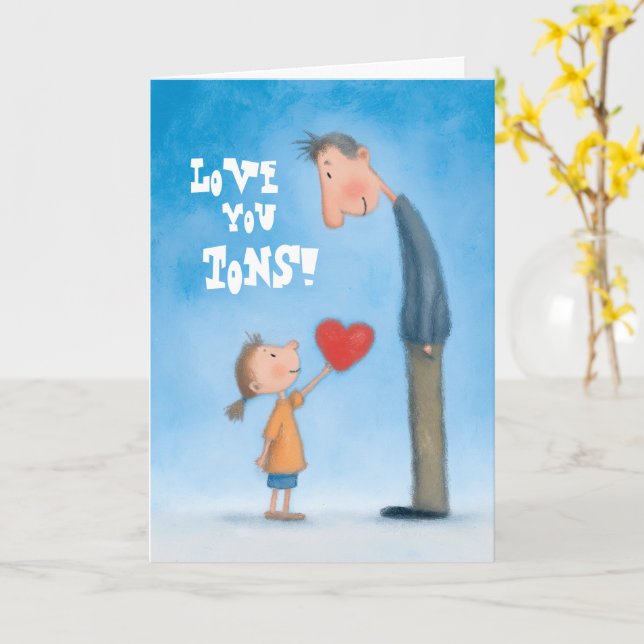 Love You Tons Father’s Day Card (Yellow Flower)