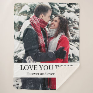 Love you tons personalized sherpa blanket