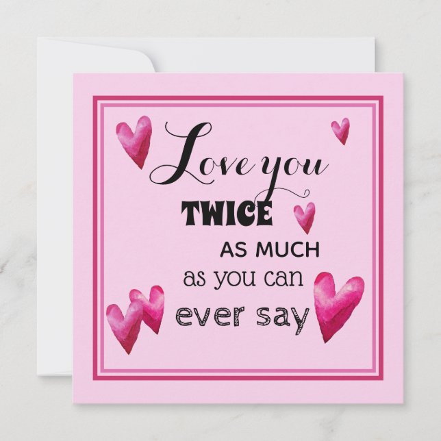 Love You Twice As Much - Hearts (Front)