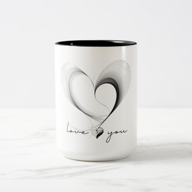 Love you Two-Tone coffee mug (Center)