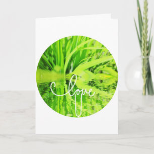 Love You U so much Happy Green Grass Greeting Card