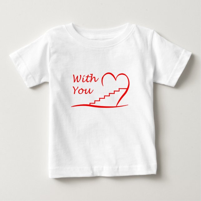 Love You, up the stairs with you Baby T-Shirt (Front)
