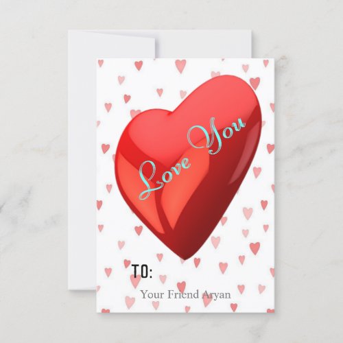 Love You Valentine Card