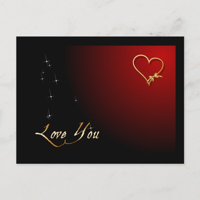 Love You Valentine Postcard (Front)