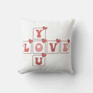 Love You Valentine's Day Throw Pillow
