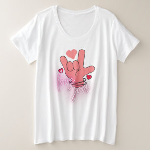 Love you.w plus size T-Shirt