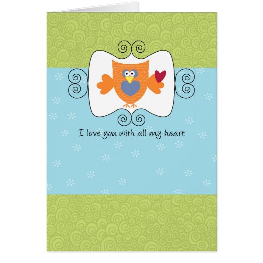 Love You With All My Heart Cards (Front)