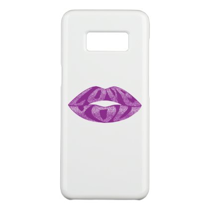 Love you with glitter letters inside lips Case-Mate samsung galaxy s8 case