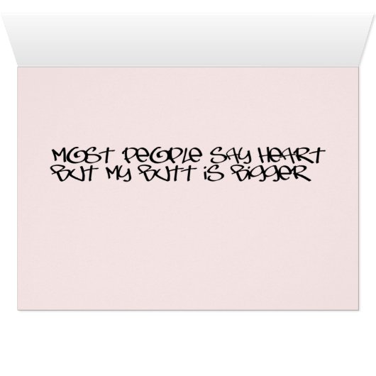 Love You With My Butt Card (Inside Horizontal (Bottom))
