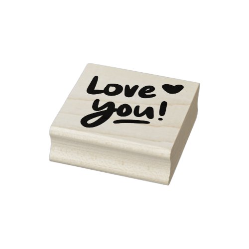 Love You Wood Art Stamp