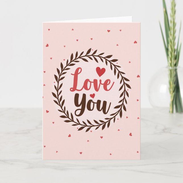 Love You Wreath Sweetest Card (Front)