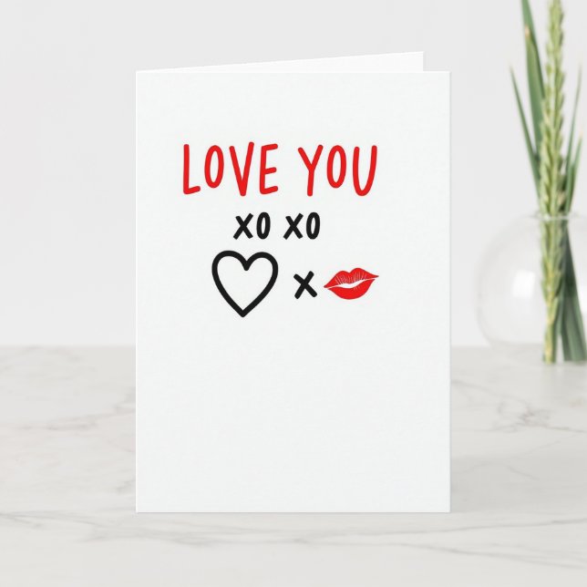 Love You Xo Xo Card (Front)