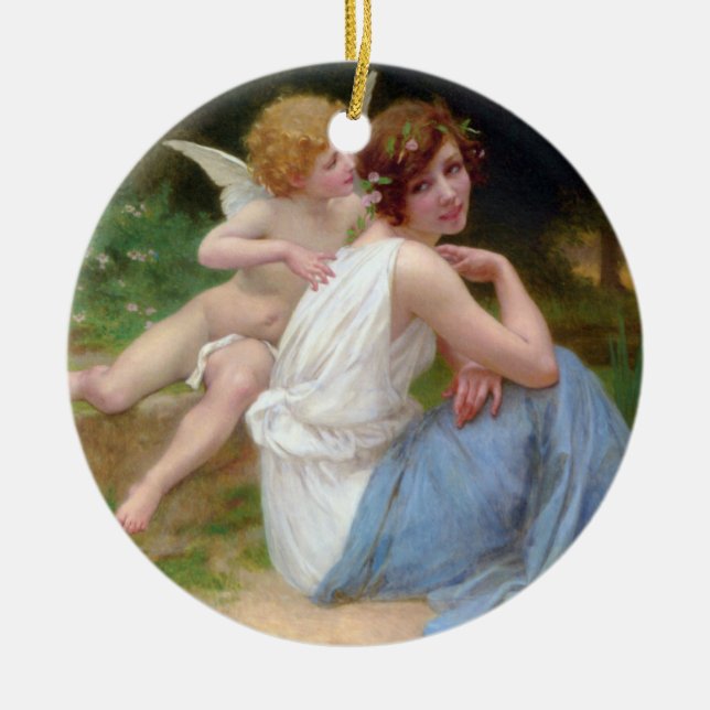 LOVE YOUR ANGEL CERAMIC ORNAMENT (Front)