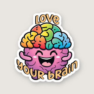 Love Your Brain | Embrace Neurodiversity Awareness Sticker