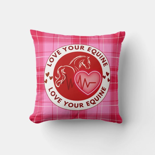 Love Your Equine Throw Pillow (Front)