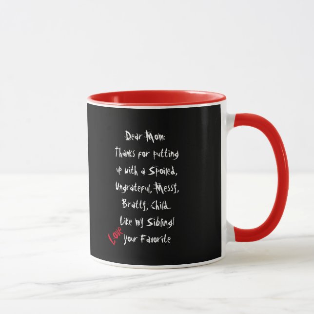 Love, Your Favorite! Mom Mug (Right)