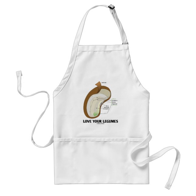 Love Your Legumes (Bean Dicotyledon) Adult Apron (Front)
