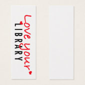 Love your Library Mini Bookmarks (pack of 20) (Front & Back)