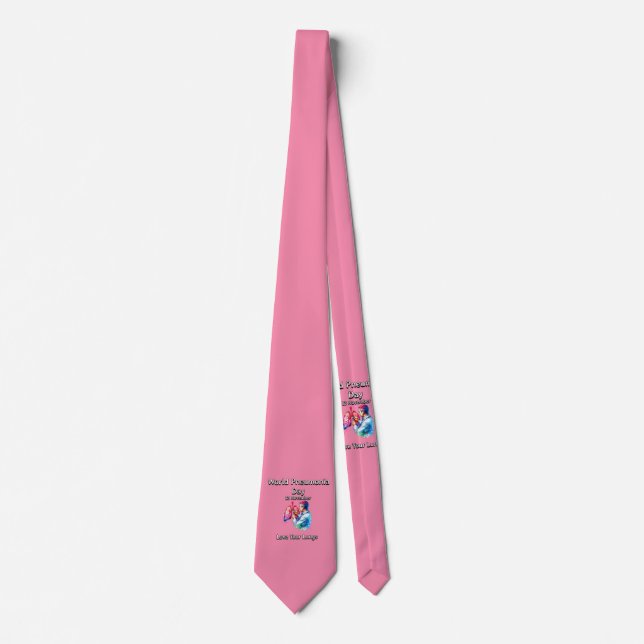 Love Your Lungs. World Pneumonia Day. Neck Tie (Front)