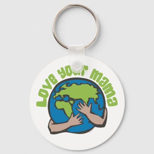 Love Your Mama Earth Climate Change Pollution Keychain