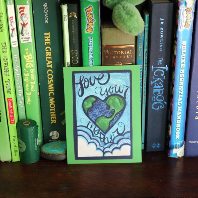 Love your mother earth day earthy heart holiday postcard (Creator Uploaded)