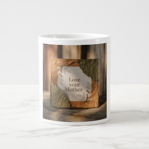 Love Your Mother Earth Eco Gift Vintage Art Giant Coffee Mug