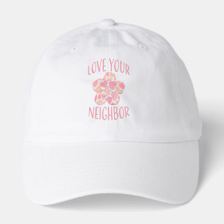 Love Your Neighbor Heart-Filled Flower  Hat