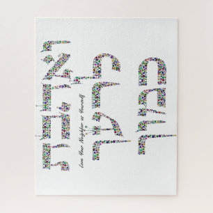 Love Your Neighbor Hebrew Gemstone Art Jigsaw Puzzle