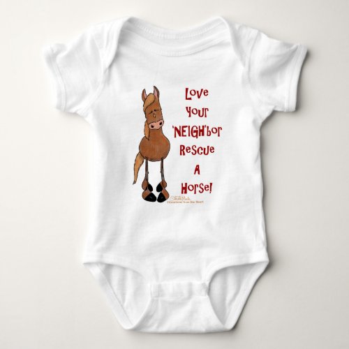 Love Your NEIGHbor Horse Rescue Baby Bodysuit