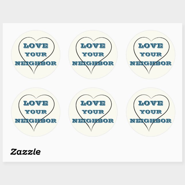 Love Your Neighbor Stickers (Sheet)