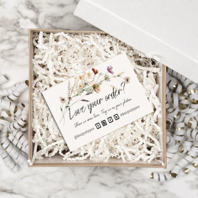 Love Your Order Small Business Order Insert Card  (Creator Uploaded)