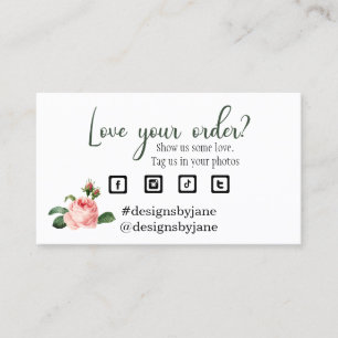 Love Your Order Small Business Order Insert Card