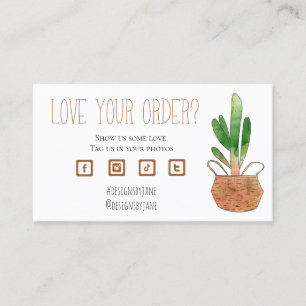 Love Your Order Small Business Order Insert Card