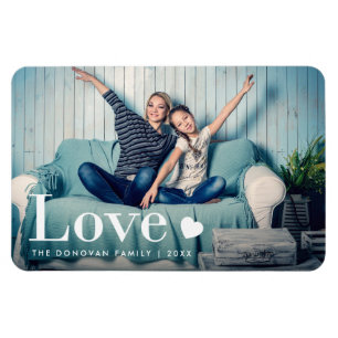 Love   Your Personal Photo and a Heart Magnet