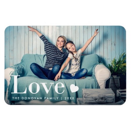 Love | Your Personal Photo And A Heart Magnet