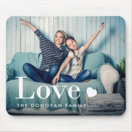 Love Your Personal Photo and a Heart Mouse Pad