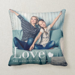 Love | Your Personal Photo and a Heart Throw Pillow