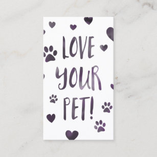 love your pet business card