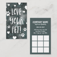love your pet coupon card bokeh