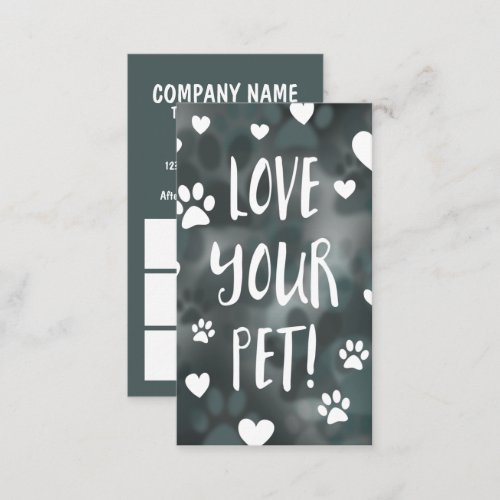love your pet coupon card bokeh