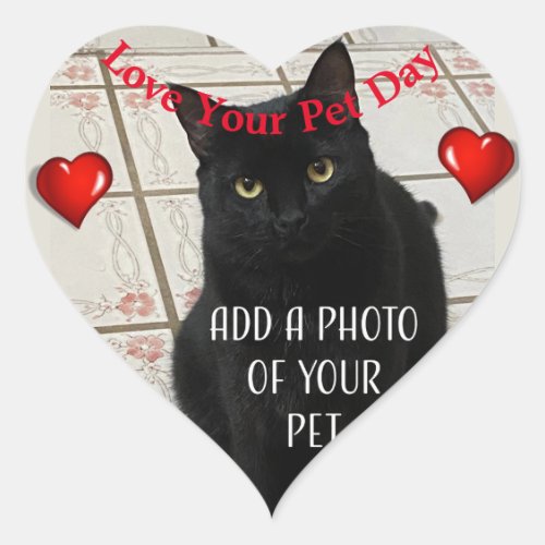 Love Your Pet Day Heart Sticker