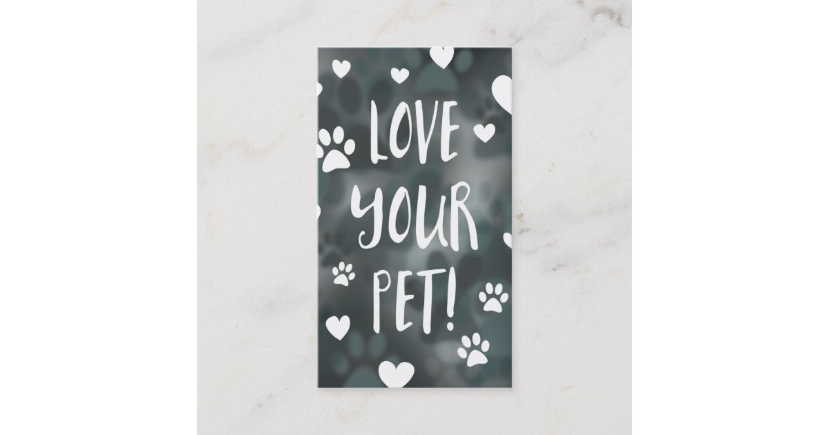 love your pet loyalty card bokeh