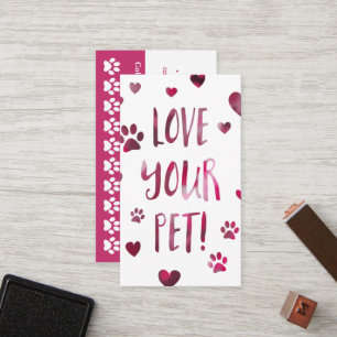 love your pet punch card bokeh