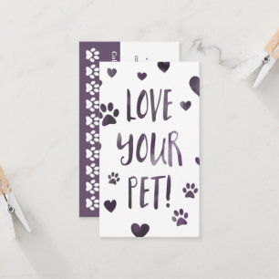 love your pet punch card bokeh