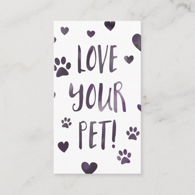 love your pet stamp card bokeh (Front)