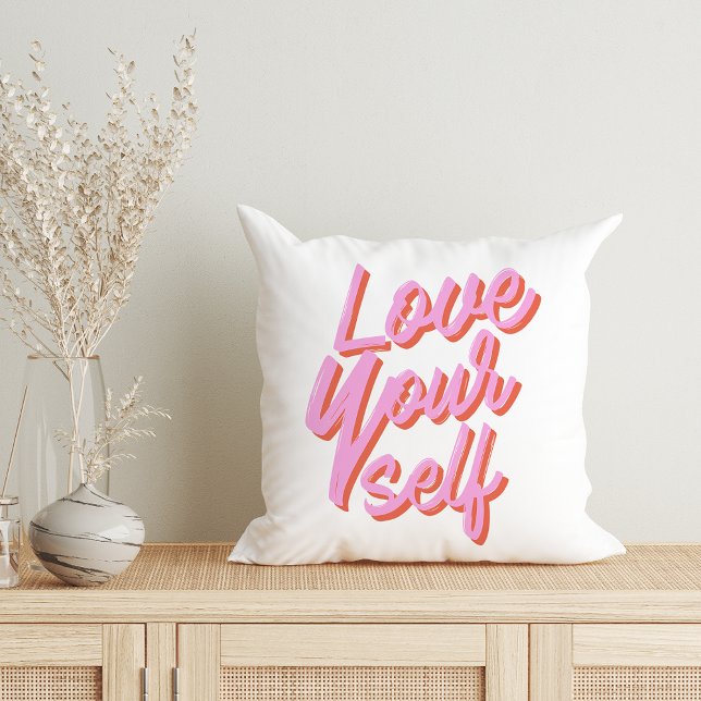 Love Your Self Throw Pillow (Creator Uploaded)