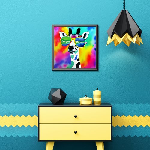 Love Your True Colors Giraffe Acrylic Art