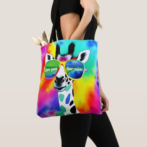 Love Your True Colors Giraffe Tote Bag